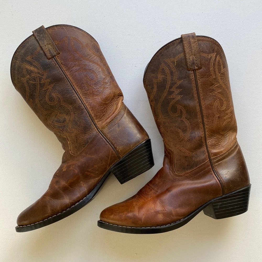 Women Leather Smoky Mountain Western Boots, Size 5D